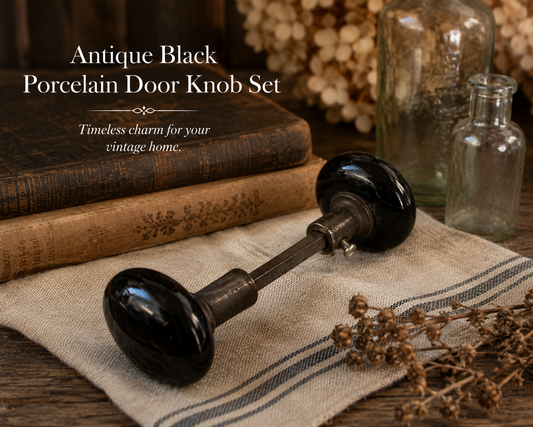 Antique Porcelain Door Knob Set