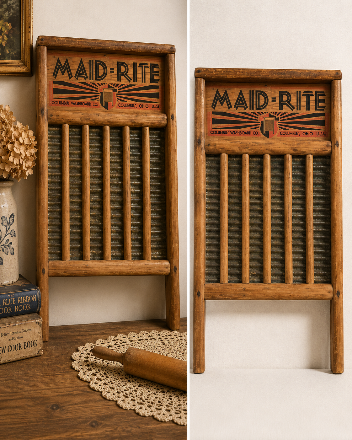 ウォッシュボード Maid-Rite Columbus Washboard Vintage Maid-Rite Washboard | Columbus Washboard Co. Advertising